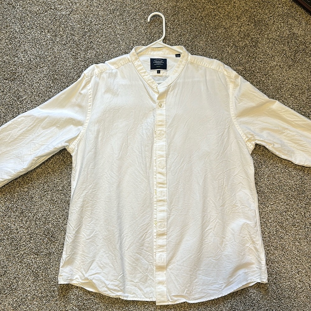 Charles Tyrwhitt Men’s Casual Dress Shirt White XL Slim Fit
